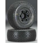 Caliber SC 2.2"/3.0" M2 (Medium) Tires Mounted on Split Six Black One-Piece Wheels (2Pcs.)