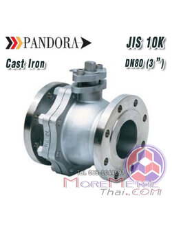 2 PC. Ball valve Cast iron JIS10K Flange END Size DN80 (3")