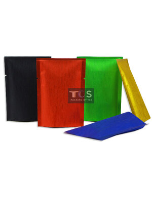 ถุงแบนฟอยล์นูนสี ซีล 3 ด้าน (เมทัลไลท์)