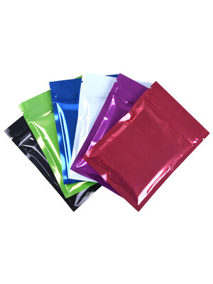 ถุงฟอยล์สี ซิปก้นแบน (เมทัลไลท์)