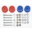 Low Friction Plastic Double Rollers (Red&Blue/13-12mm).
