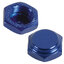 17 mm. Serrated Cap Nut (4pcs./Blue)