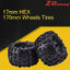 MT8-Pirate 3.8" Tire, Mounted on Black 1/2" Offset Rim (2Pcs.)