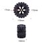 MT8-Pirate 3.8" Tire, Mounted on Black 1/2" Offset Rim (2Pcs.)