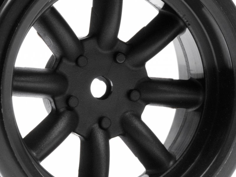 Vintage 8 Spoke Wheel 31mm Black (6mm Offset).