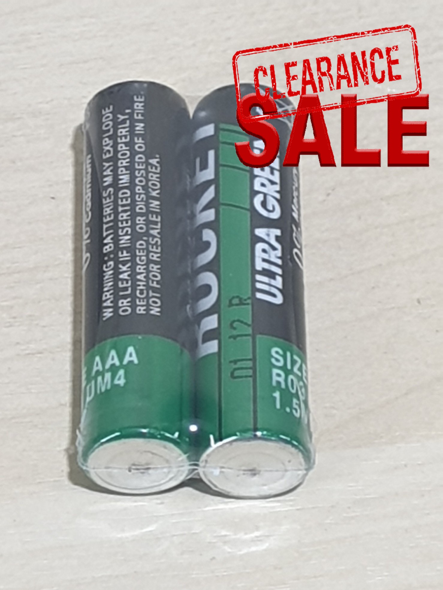 ถ่านอัลคาไลน์ Rocket AAA - 1 แพค 2 ก้อน ราคาจำหน่ายยกแพค 45 บาท