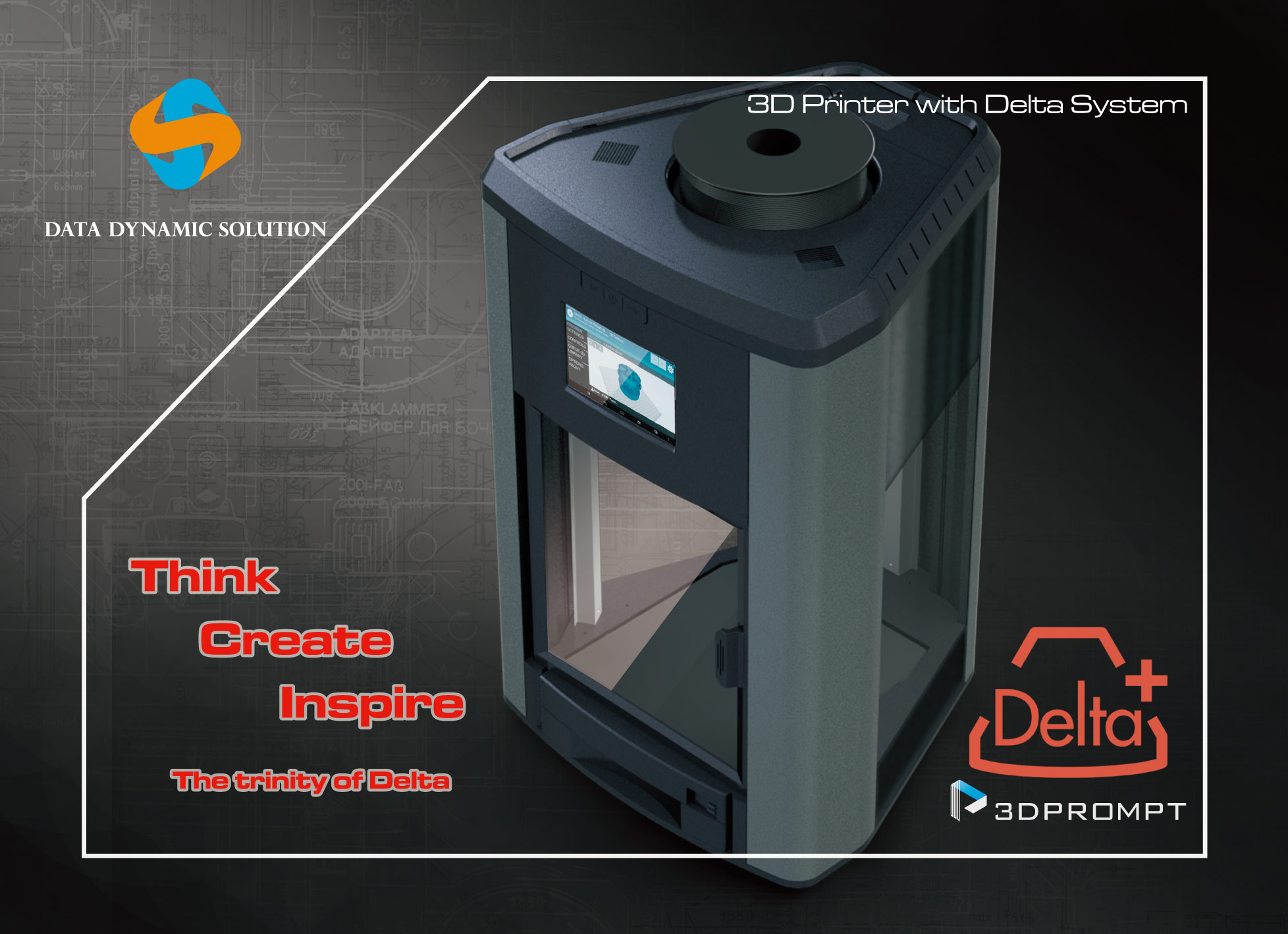"Delta Plus" 3D Printer เครื่องพิมพ์ 3 มิติ