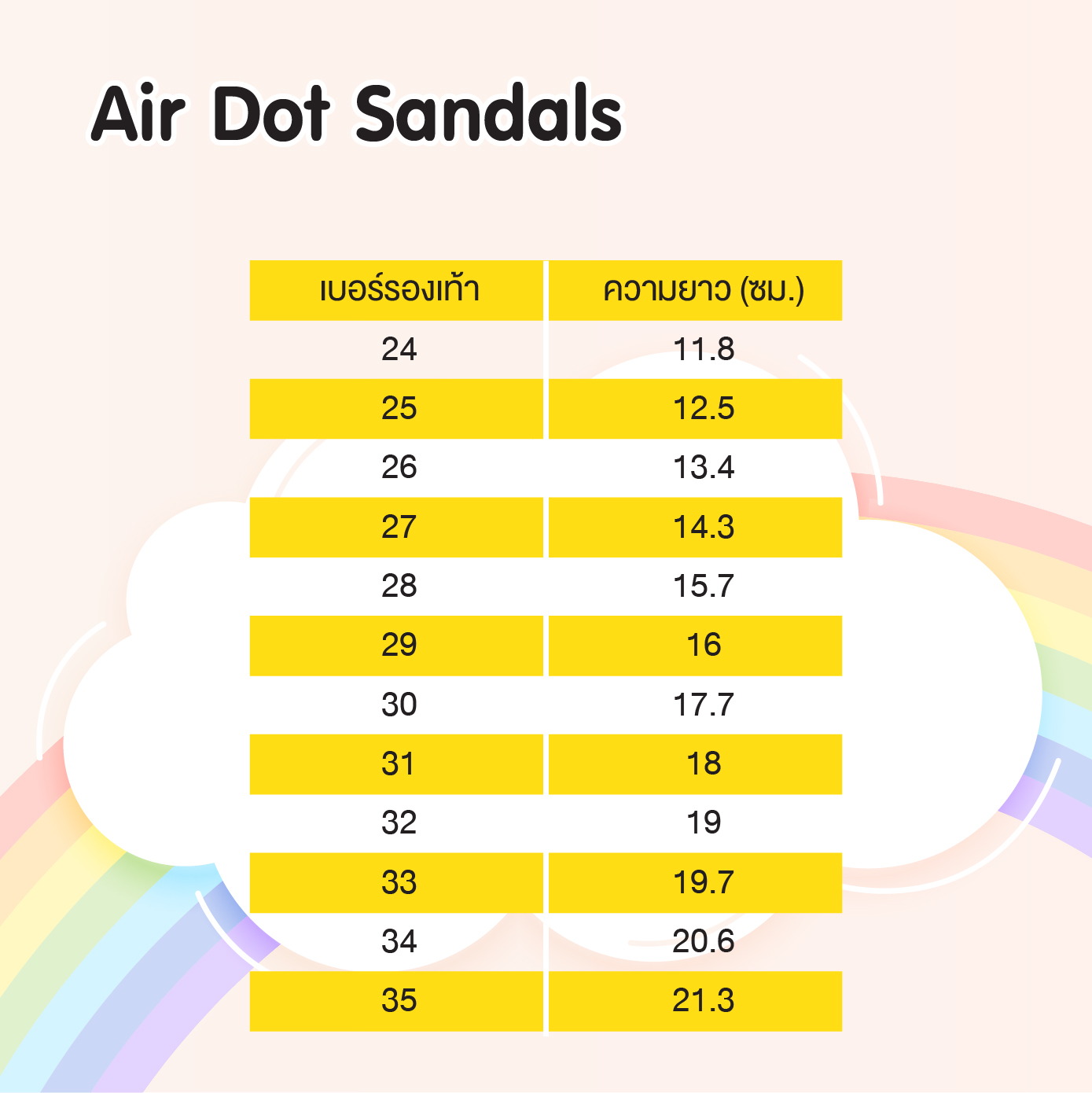 Air Dot Sandals Kid รองเท้าคัทชู รุ่นเด็ก