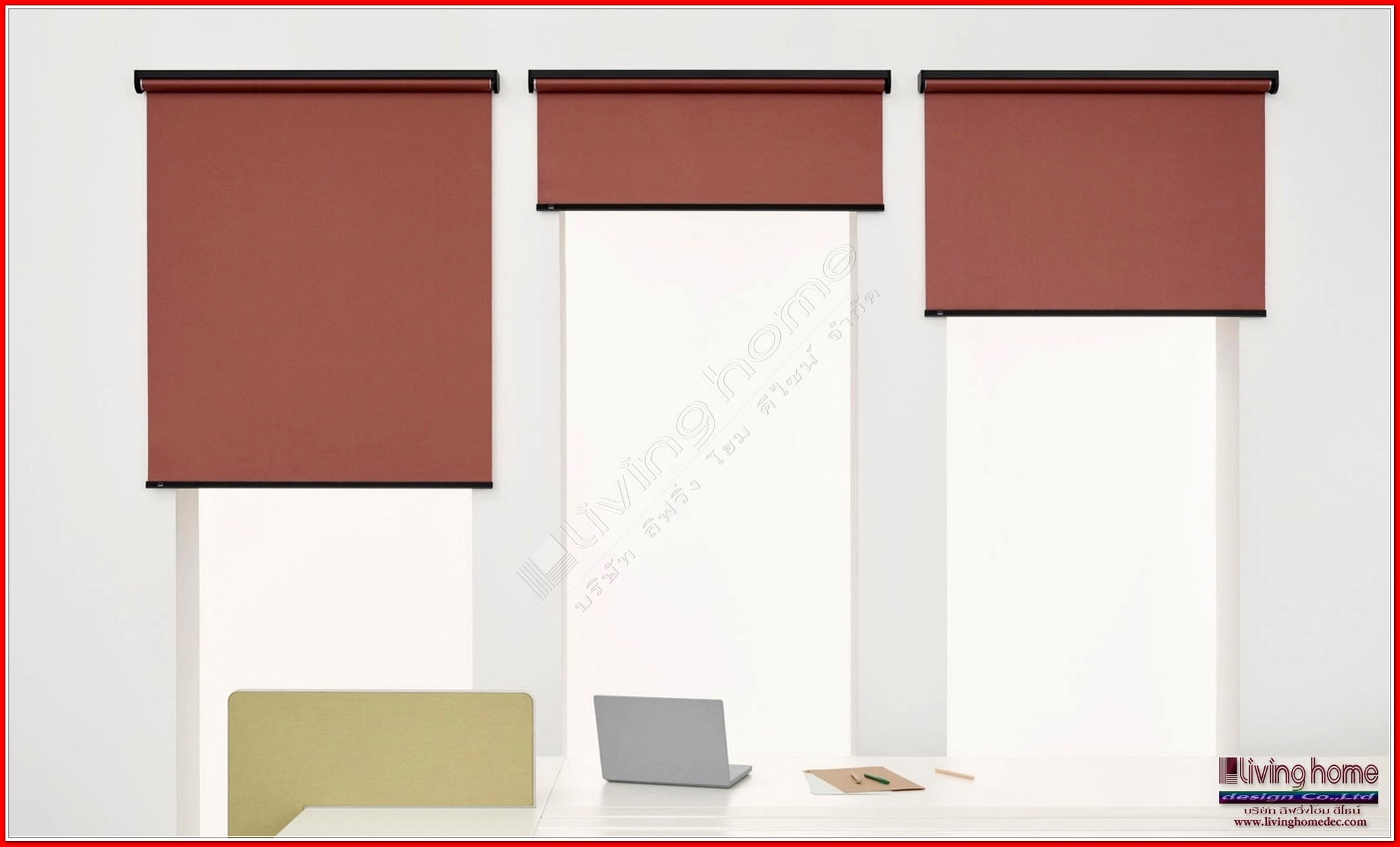 ม่านม้วน ทึบแสง "BLACK OUT ROLLER BLINDS" ผ้าม่าน ม่าน มู่ลี่ มู่ลี่ไม้ ม่านม้วน วอลเปเปอร์ รับติดตั้ง ออกแบบ ราคาถูก ทุกประเภท ทุกรูปแบบ