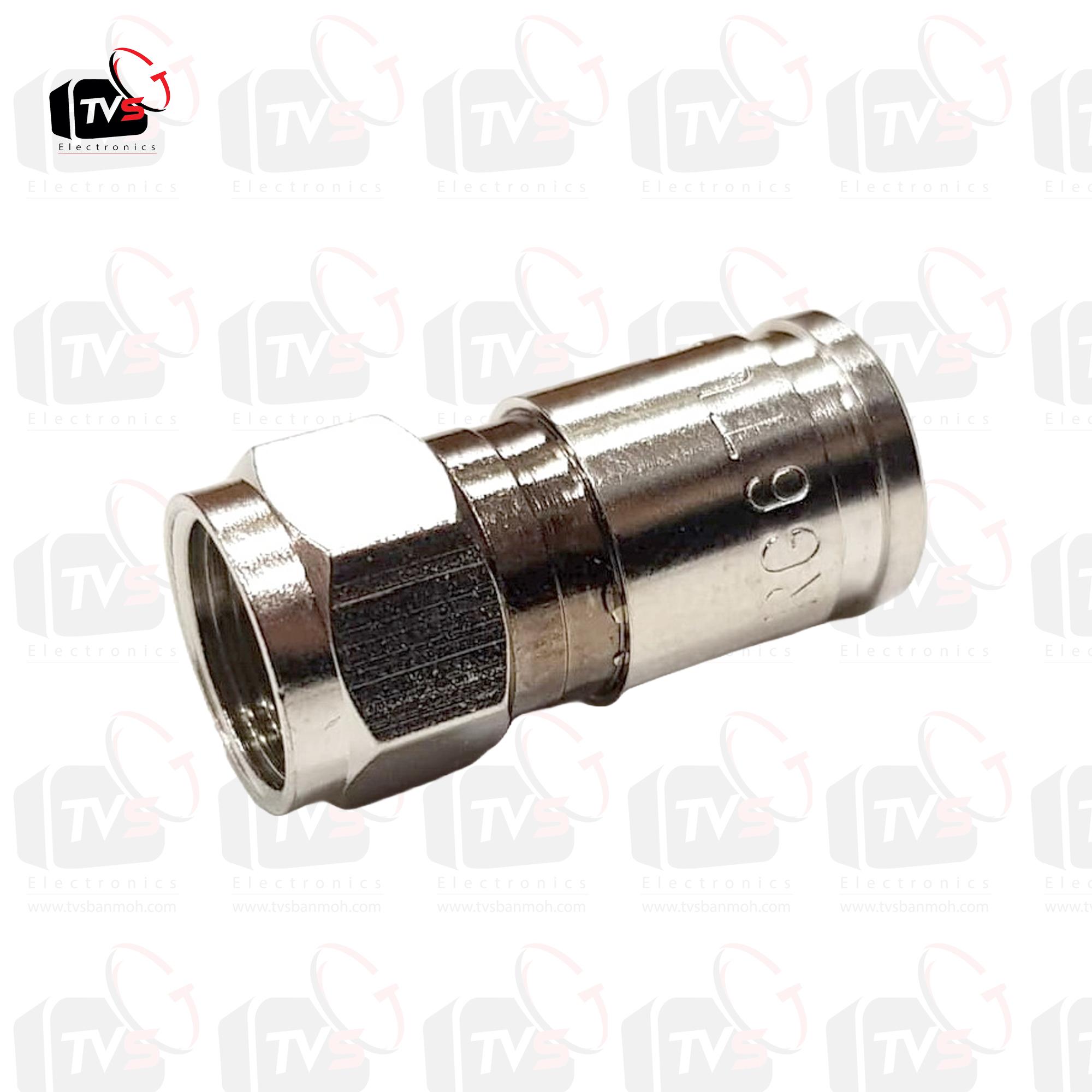 แจ็ค F-Type แบบบีบอัดกันน้ำ สำหรับสายRG6 20ชิ้น