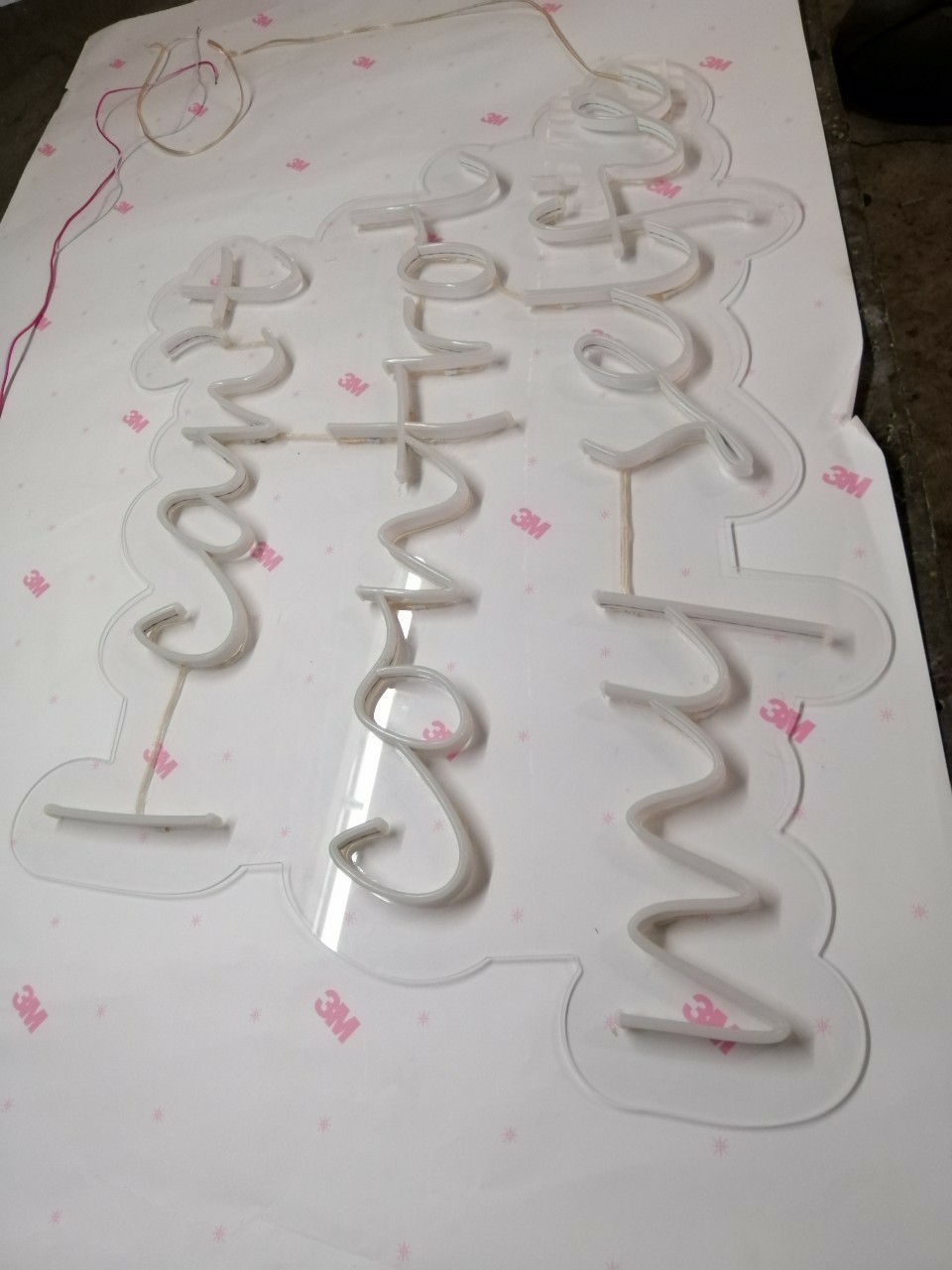 ป้ายไฟนีออนFlex แสงสีขาว