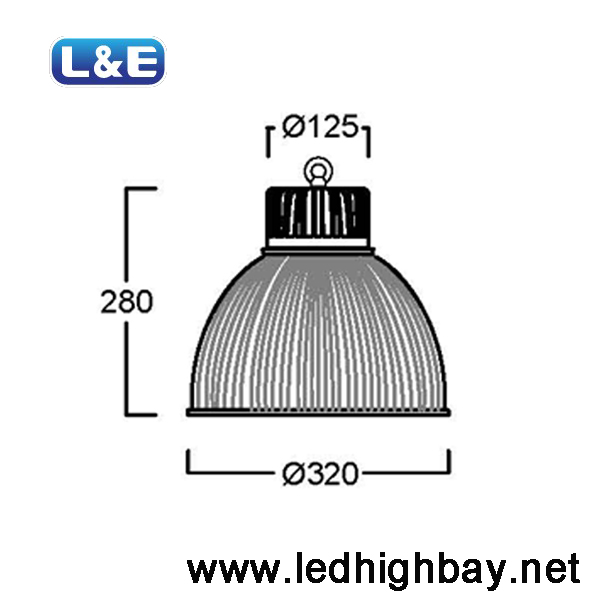 โคมโลว์เบย์ LED L&E 14w