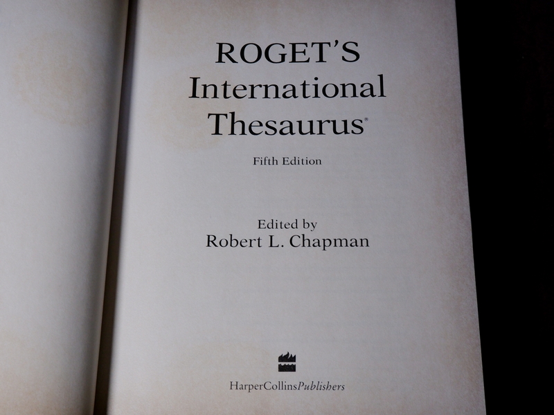 the original roget's roget's international thesaurus fifth edition by robert l.chapman