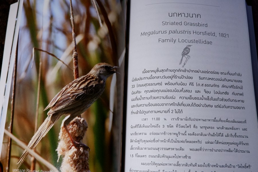 นกไทย ในบันทึกเเละความทรงจำ โดย สุธี ศุภรัฐวิกร พิมพ์ 1000 เล่ม ปี 2558 (มีตำหนิ)