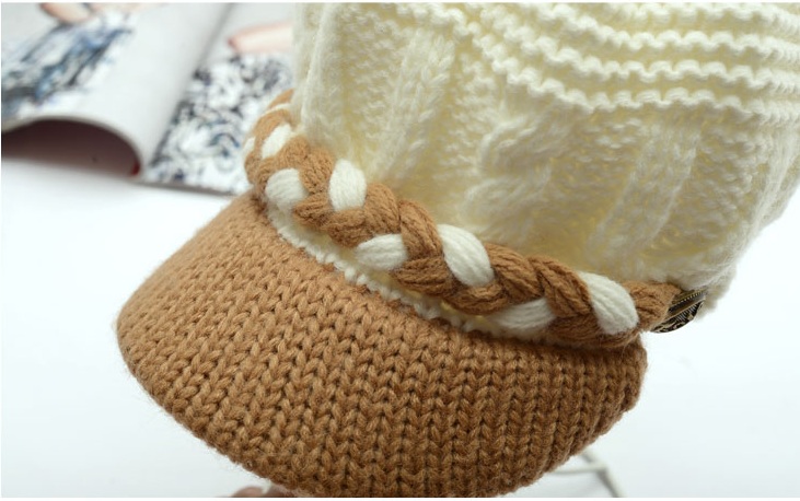 พรีออเดอร์ - หมวกไหมพรม Pre - HT610 (สีขาว)