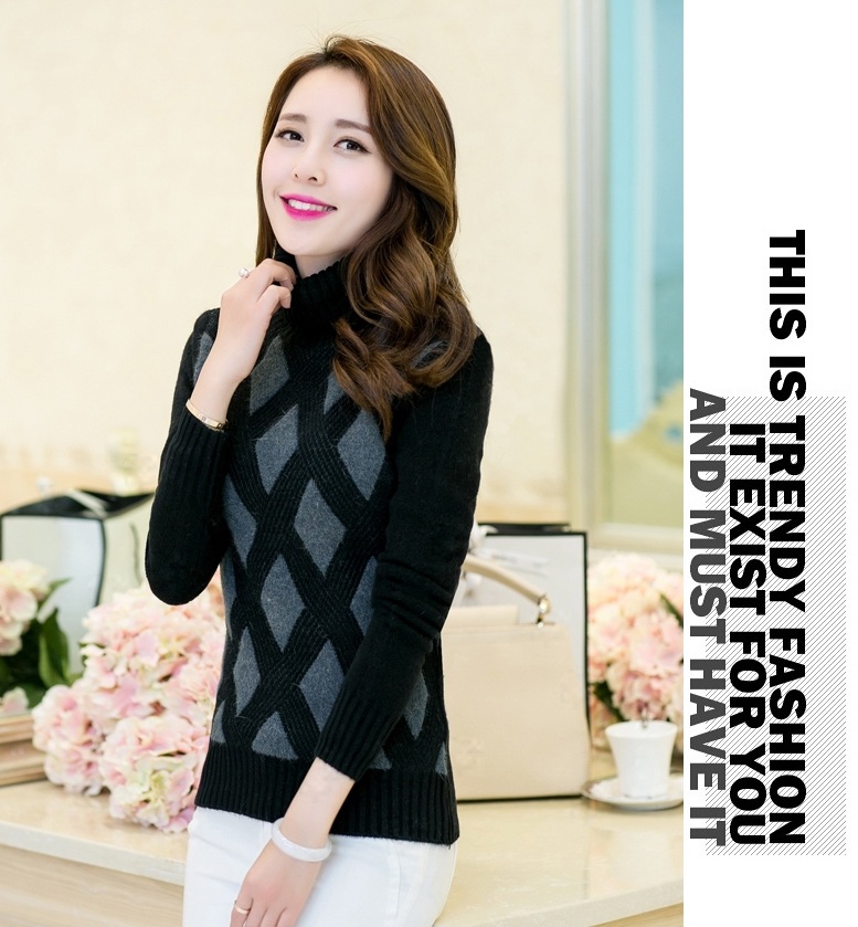 พรีออเดอร์ - เสื้อไหมพรมแฟชั่น Pre - ST628 (สีดำ)