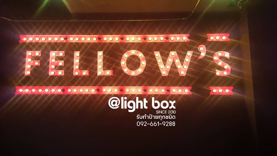 ป้ายไฟปิงปอง ร้าน FLLOW'S #จัดส่งสุราษฎร์ธานี