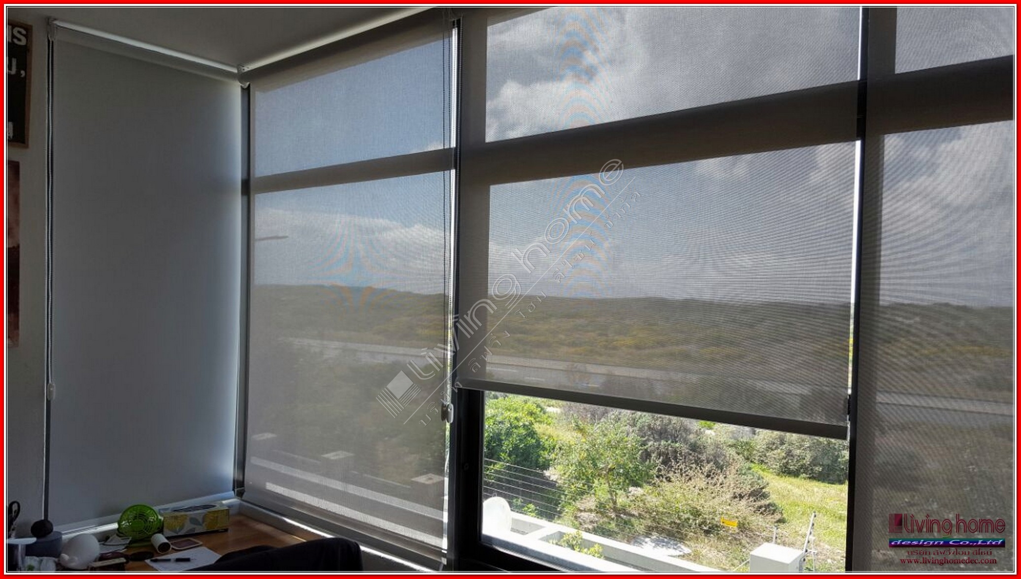 ม่านม้วน โปร่งแสง "SUNSCREEN ROLLER BLINDS" ผ้าม่าน ม่าน มู่ลี่ มู่ลี่ไม้ ม่านม้วน วอลเปเปอร์ รับติดตั้ง ออกแบบ ราคาถูก ทุกประเภท ทุกรูปแบบ