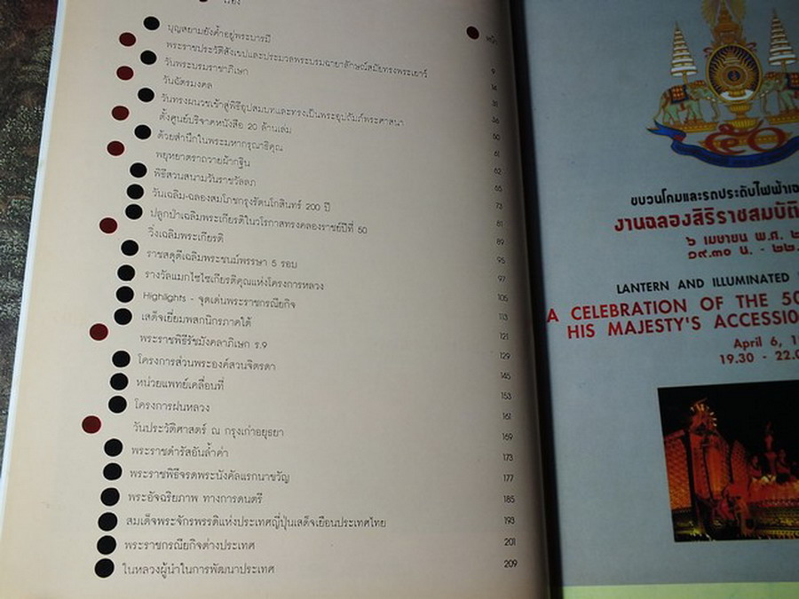 อนุสรณ์ 50 ปี เเห่งการครองราชย์-ภูมิพลมหาราช ปกแข็ง 270 หน้า ปี 2538