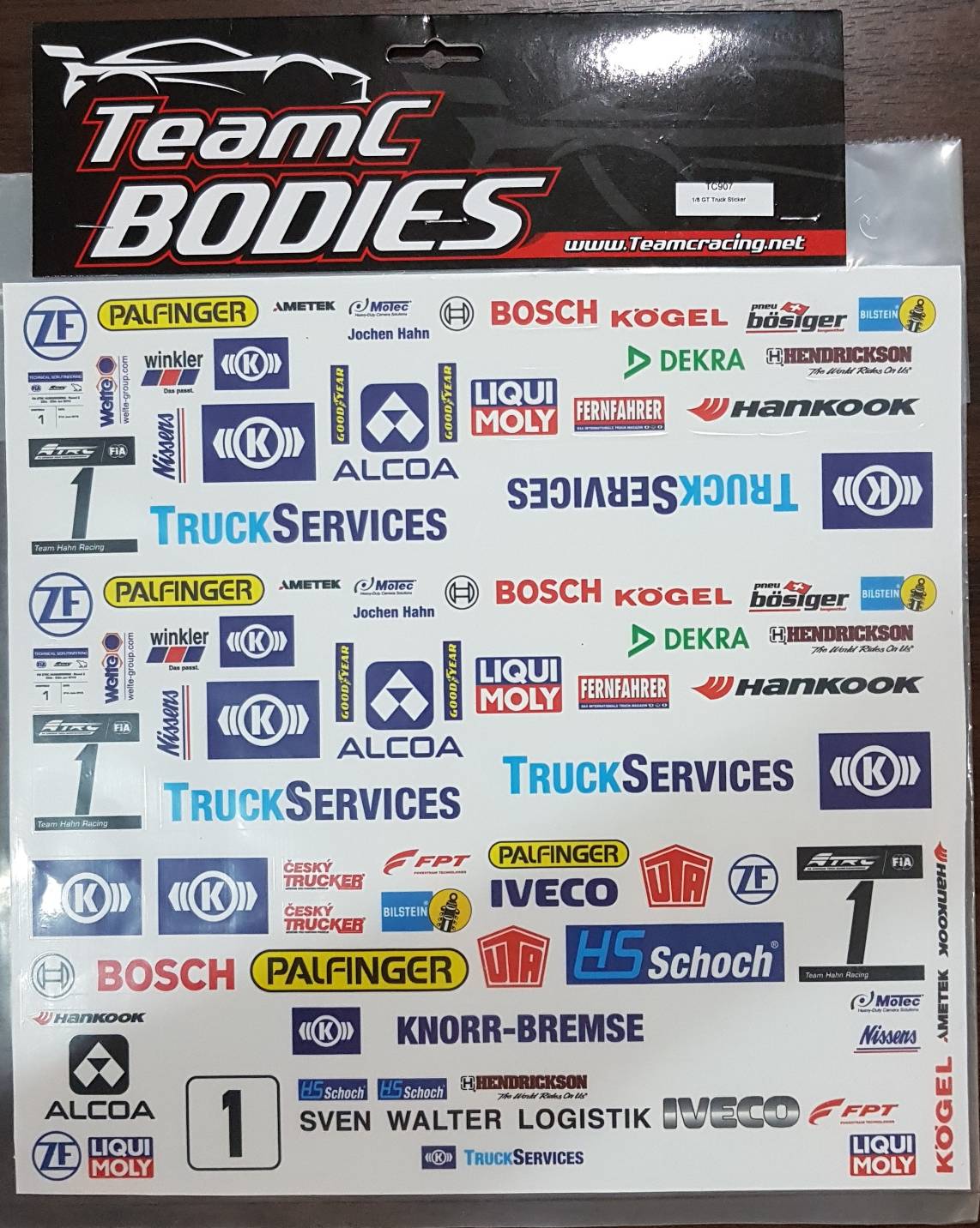1/8 GT Truck Sticker
