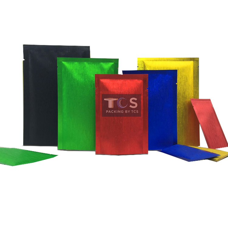 ถุงแบนฟอยล์นูนสี ซีล 3 ด้าน (เมทัลไลท์)