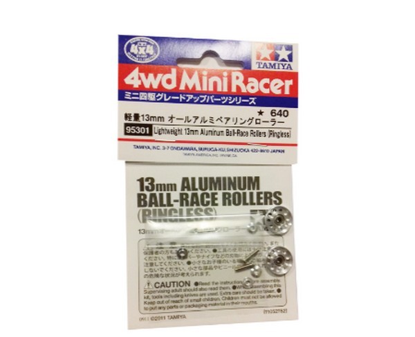 13mm Aluminum Ball-Race Rollers (Ringless).