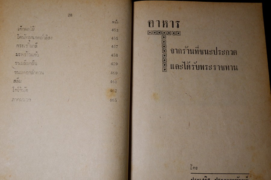 อาหารฉบับ ชนะประกวดเเละอยู่ในความนิยม โดย ประเสริฐ ประภาตะนันทน์ -รัศมีมายา ปกแข็ง ปี 2511