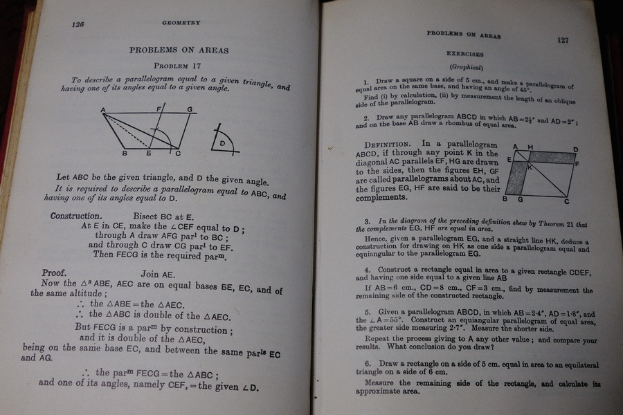 A School Geometry Part 1-6 by H.S.HALL & F.H.STEVENS ปกแข็ง ปี 1967