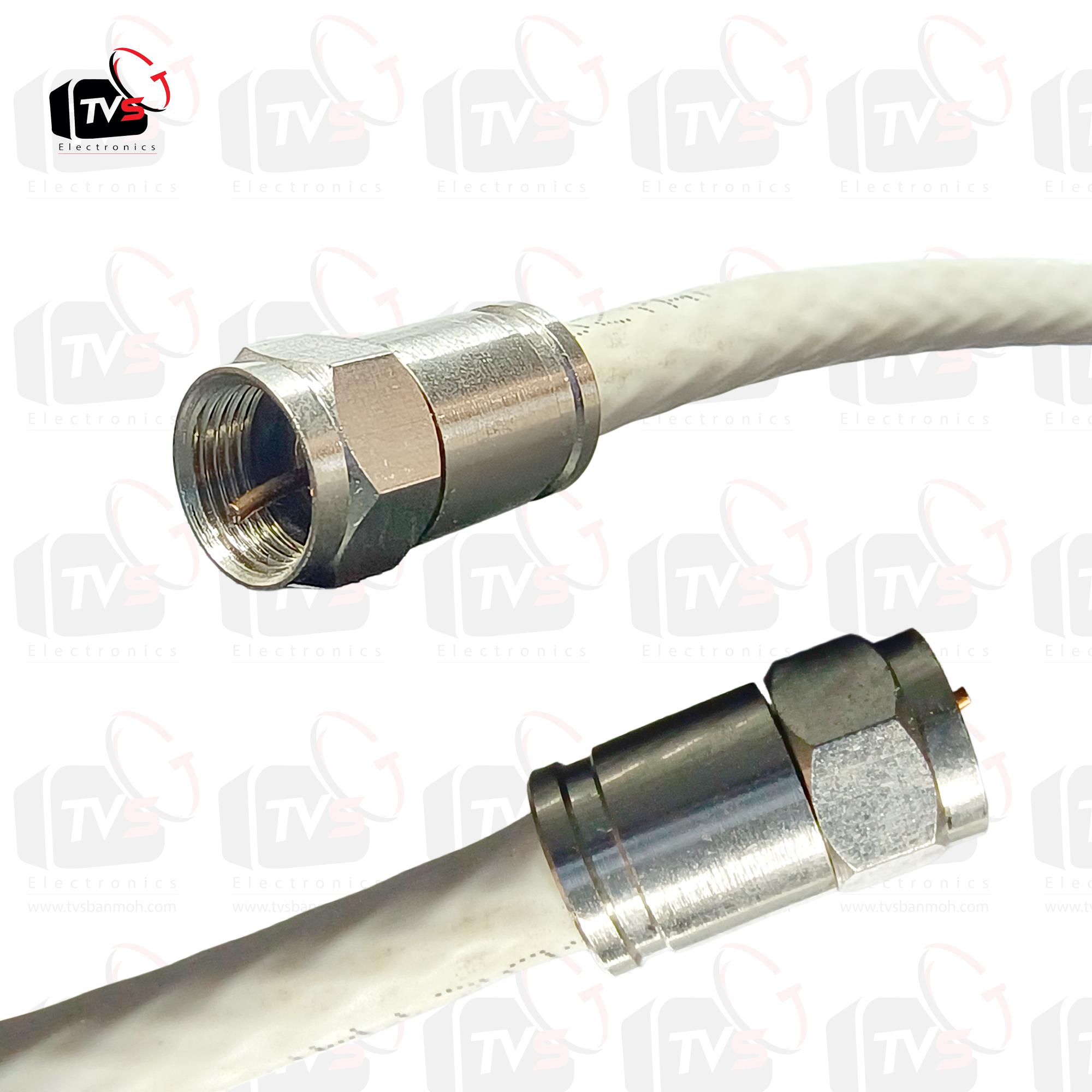 แจ็ค F-Type แบบบีบอัดกันน้ำ สำหรับสายRG6 20ชิ้น