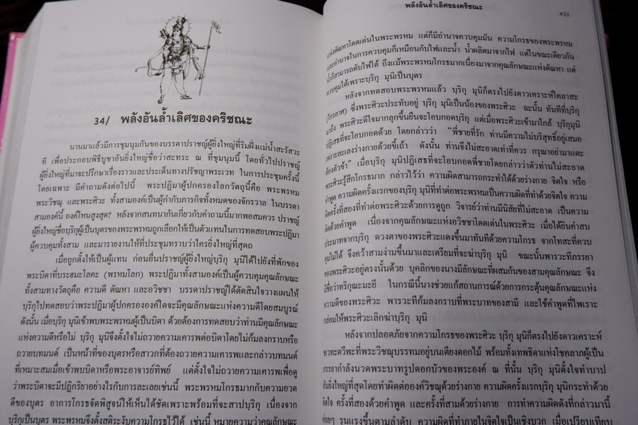 ลีลาอันน่าอัศจรรย์ของ พระกฤษณะ ปกเเข็ง 2 เล่ม พิมพ์ปี 2539 เเละ 2543