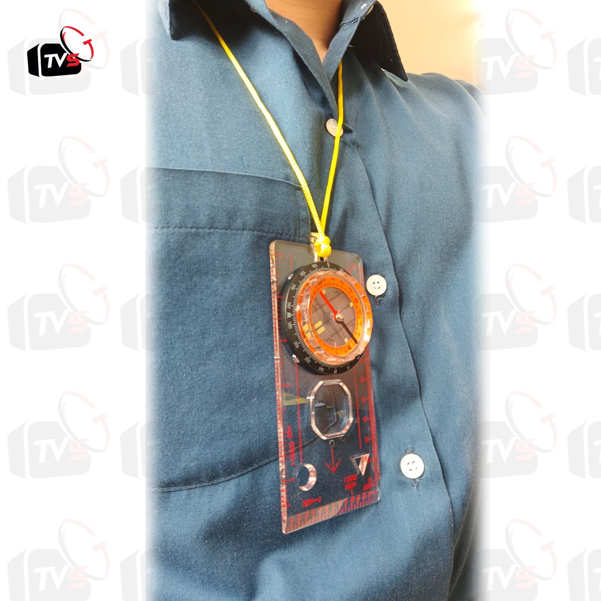 เข็มทิศเดินป่า เข็มทิศ วัดองศา แบบไม้บรรทัด ใช้ตั้งจานได้ ชนิด 360 องศา