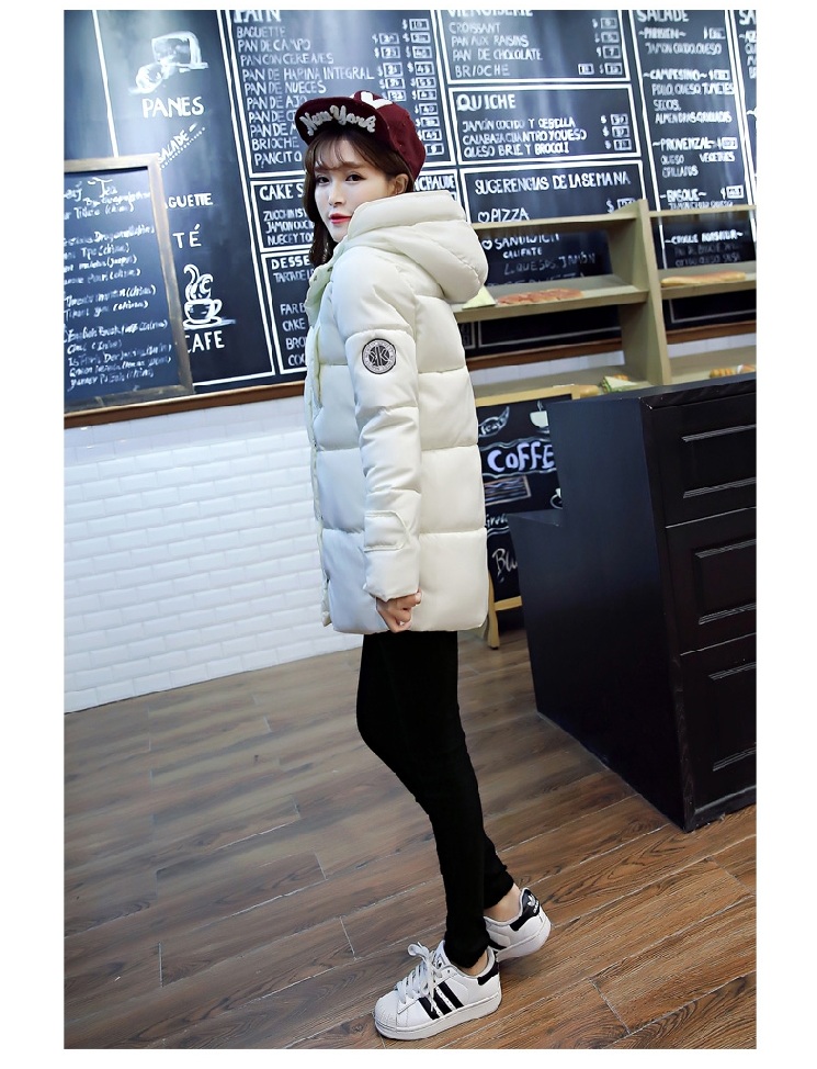 พรีออเดอร์ - เสื้อกันหนาวสไตล์เกาหลีบุนวม Pre - CT726 (สีขาว)