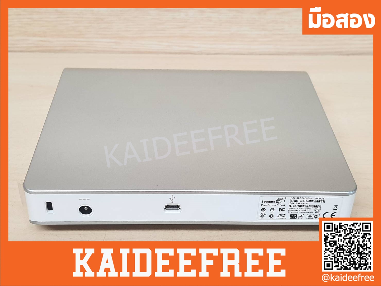 ฮาร์ดดิสแบบพกพา Seagate 1000GB Seagate 9ZC2AG-501 มือสอง