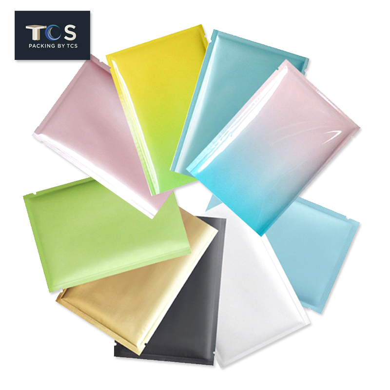 ถุงแบนฟอยล์สีพาสเทล ซีล 3 ด้าน (เมทัลไลท์)