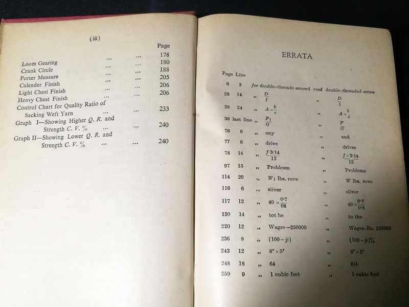 JUTE SPINNING AND WEAVING CALCULATIONS BY S.N. Kar ปกเเข็ง ปี 1961