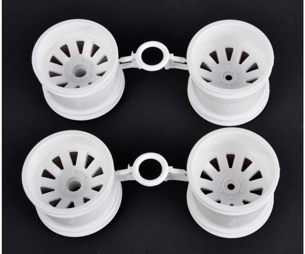 Wheels for Stadium Blitzer, Stadium Thunder, Blitzer Beetle, Aqroshot (White)(F/R:2Pcs.each)