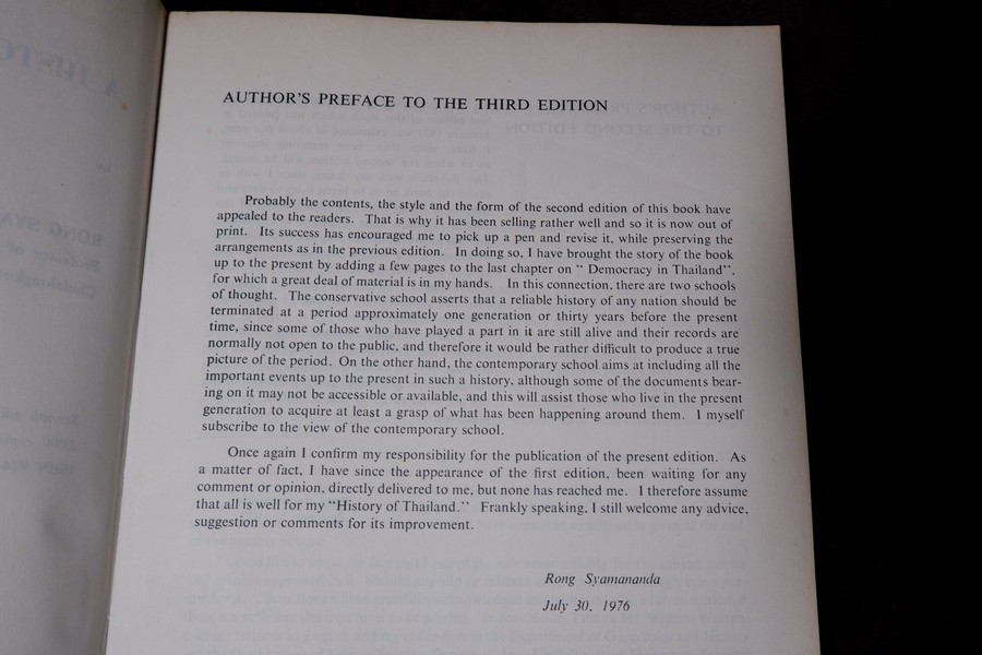 A HISTORY OF THAILAND BY RONG SYAMANANDA MA