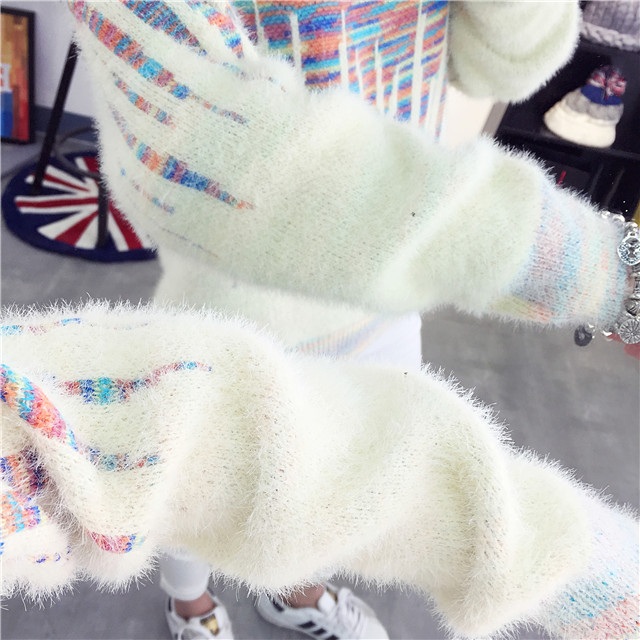 พรีออเดอร์ - เสื้อไหมพรมแฟชั่นแขนยาว Pre - ST647 (สีครีม)