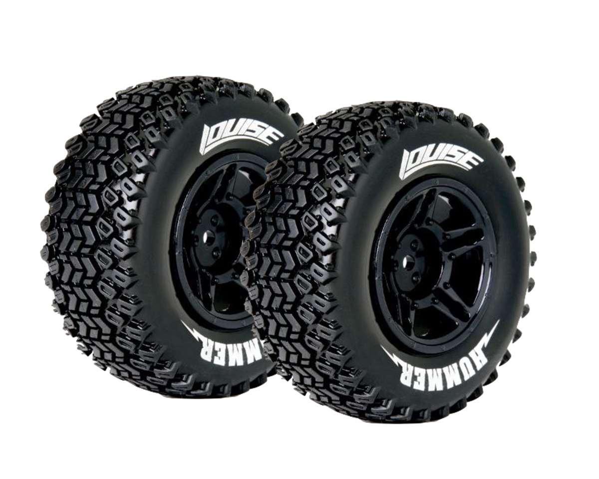 SC-Hummer Tires (Soft Compound), Mounted on Black Rim (2Pcs.)