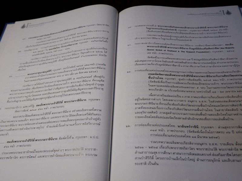 สมเด็จพระนางเจ้าสิริกิติ์ พระบรมราชินีนาถ บรรณานุกรมเเละสาระสังเขป โดย กรมศิลปากร ปกเเข็ง