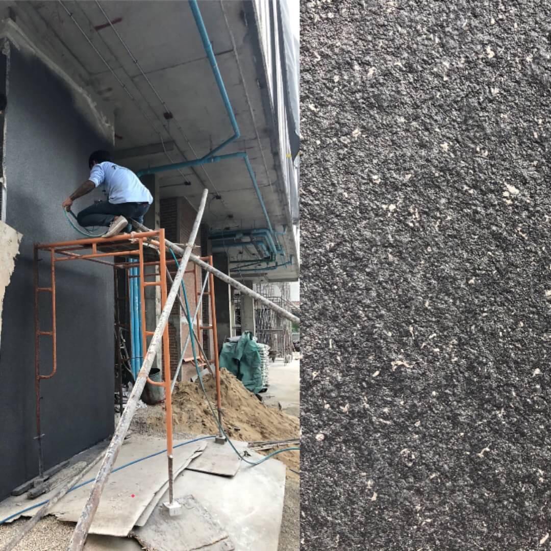 งานพ่นสีหินแกรนิตเลียนแบบธรรมชาติ งานสีพ่นหิน