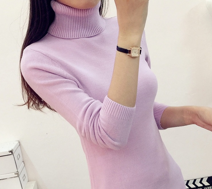 พรีออเดอร์ - เสื้อไหมพรมคอเต่า Pre - ST614 (สีม่วง)