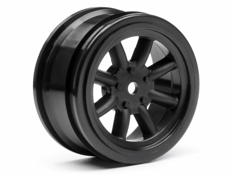 Vintage 8 Spoke Wheel 26mm Black (0mm Offset).