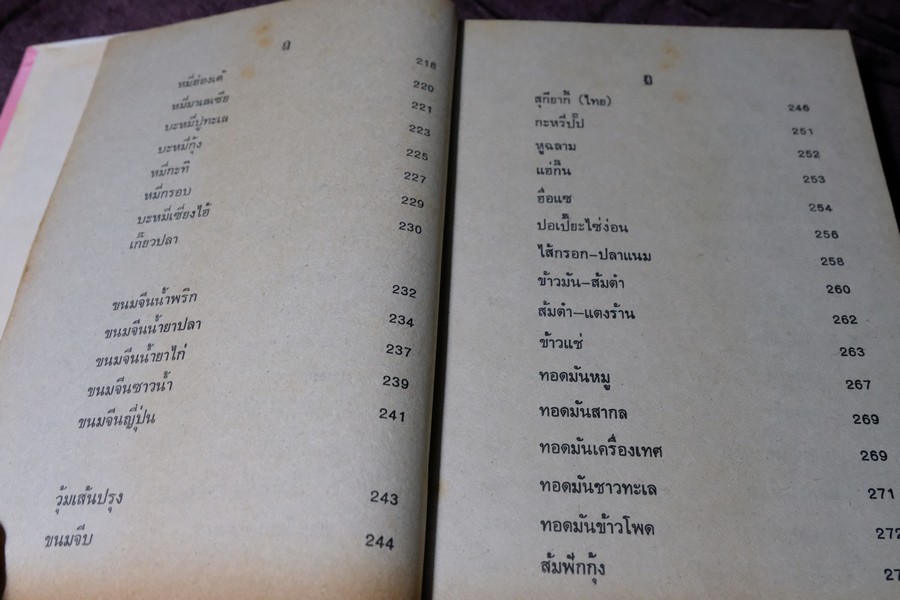 ตำรากับข้าว คาว-หวาน ทิพรส โดย หลานเเม่ครัวหัวป่าก์ จ.จ.ร. ปกเเข็ง 355 หน้า ปี 2521