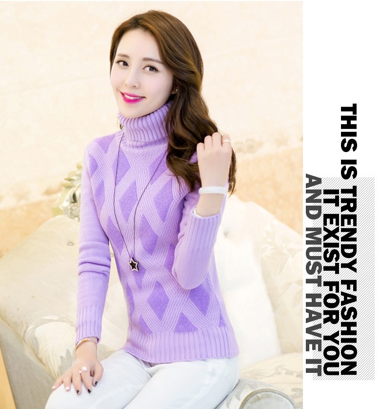 พรีออเดอร์ - เสื้อไหมพรมแฟชั่น Pre - ST627 (สีม่วง)