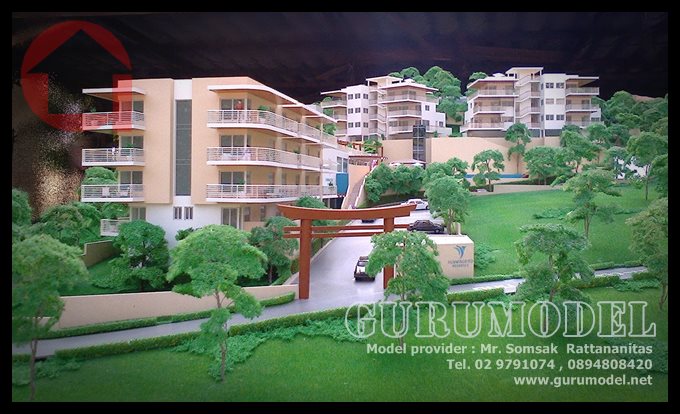 โมเดลคอนโด hummingbird resident สเกล 1:100