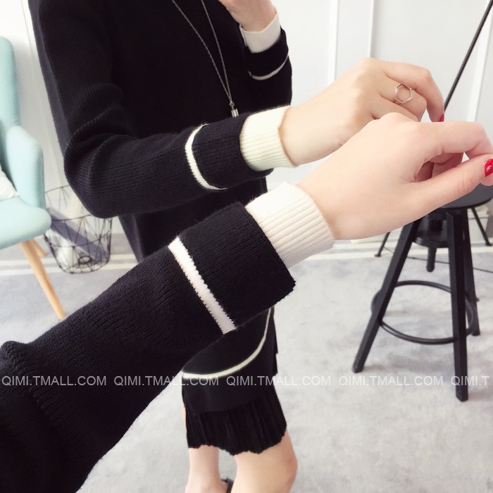 พรีออเดอร์ - เดรสไหมพรม Pre - DT111 (สีดำ)