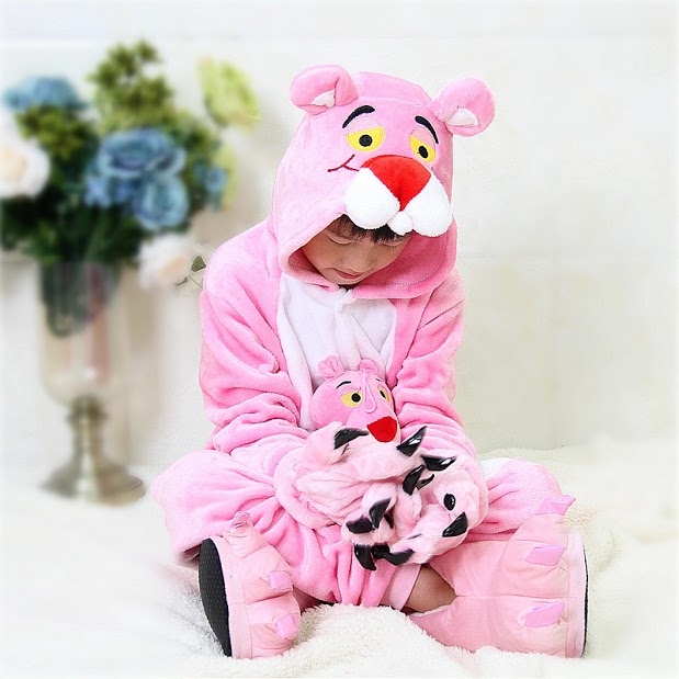 ชุดนอนมาสคอต / แฟนซี เด็ก เสือ พิ้งแพนเตอร์ pinkpanther