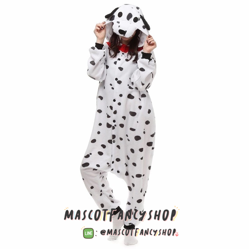 ชุดนอนมาสคอต แฟนซี ผู้ใหญ่ ดัมเมเชี่ยน หมาลายจุด dalmatian