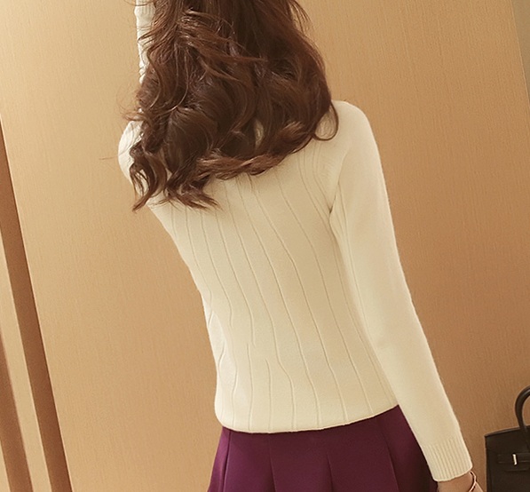 พร้อมส่ง - เสื้อไหมพรม ST110 (สีขาว)